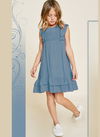Sea Blue Colour Latest fancy Designer Party Festive Wear Imported Herban Line Children Stylish westren Collection GIRAA 02